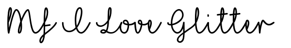 Mf I Love Glitter font preview